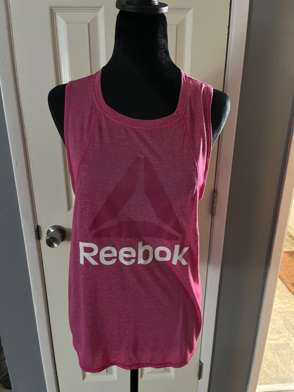 Reebok Hot Pink Logo Performance Tank